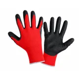 Manusi de protectie din poliester cu palma imbracata in nitril, aderenta buna, KRAFTNER KF-8439