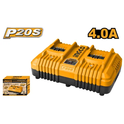 Incarcator Dublu 20V 4Ah P20S Ingco FCLI2034E